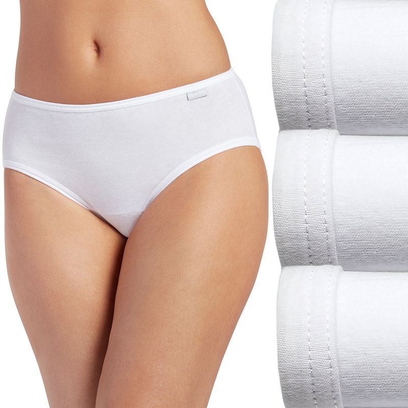 Women's Jockey® Elance 3-pk. Combed Cotton Hipster Panty Set 1482, Size: 9, White