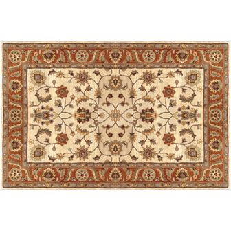 Artisan Weaver Natrona Floral Framed Wool Rug