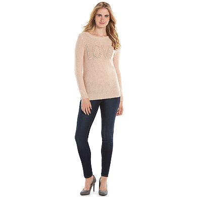 Women's LC Lauren Conrad Textured Crewneck Sweater