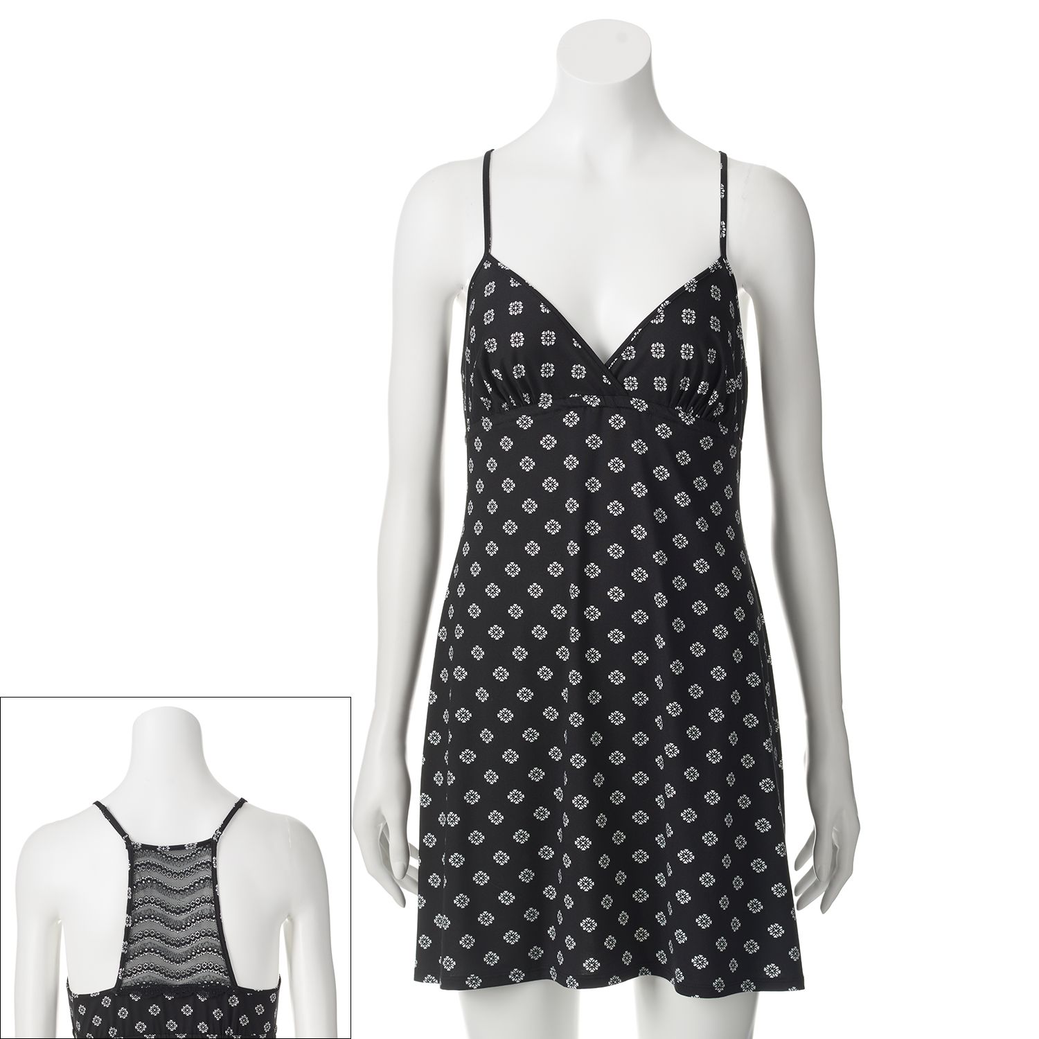 kohls black floral dress