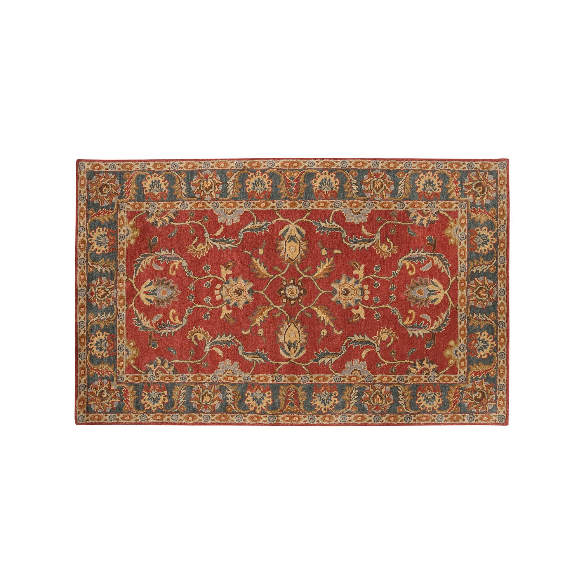 Artisan Weaver Opal Framed Wool Rug, Red Red