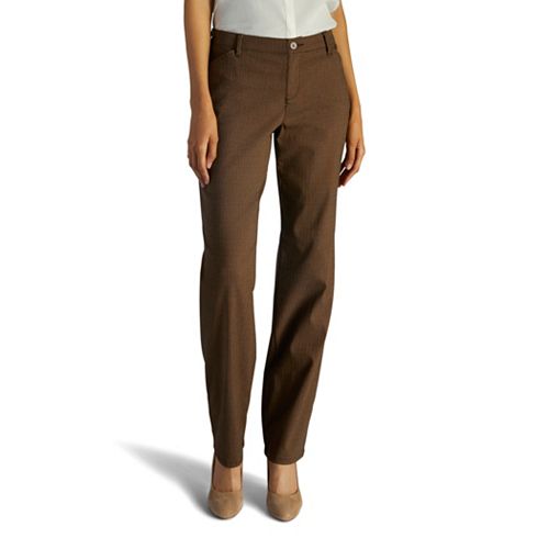 Petite Lee Relaxed Fit Straight-Leg Twill Pants