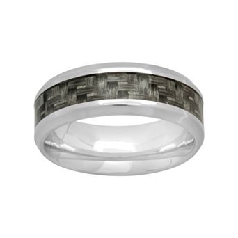 Steel Nation Stainless Steel & Carbon Fiber Woven Band - Men