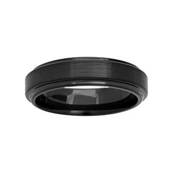 Jewelry Nation Black Ion-Plated Cobalt Band - Men