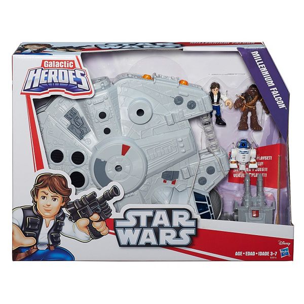 Star Wars Galactic Heroes Millennium Falcon & Figures Set by Playskool