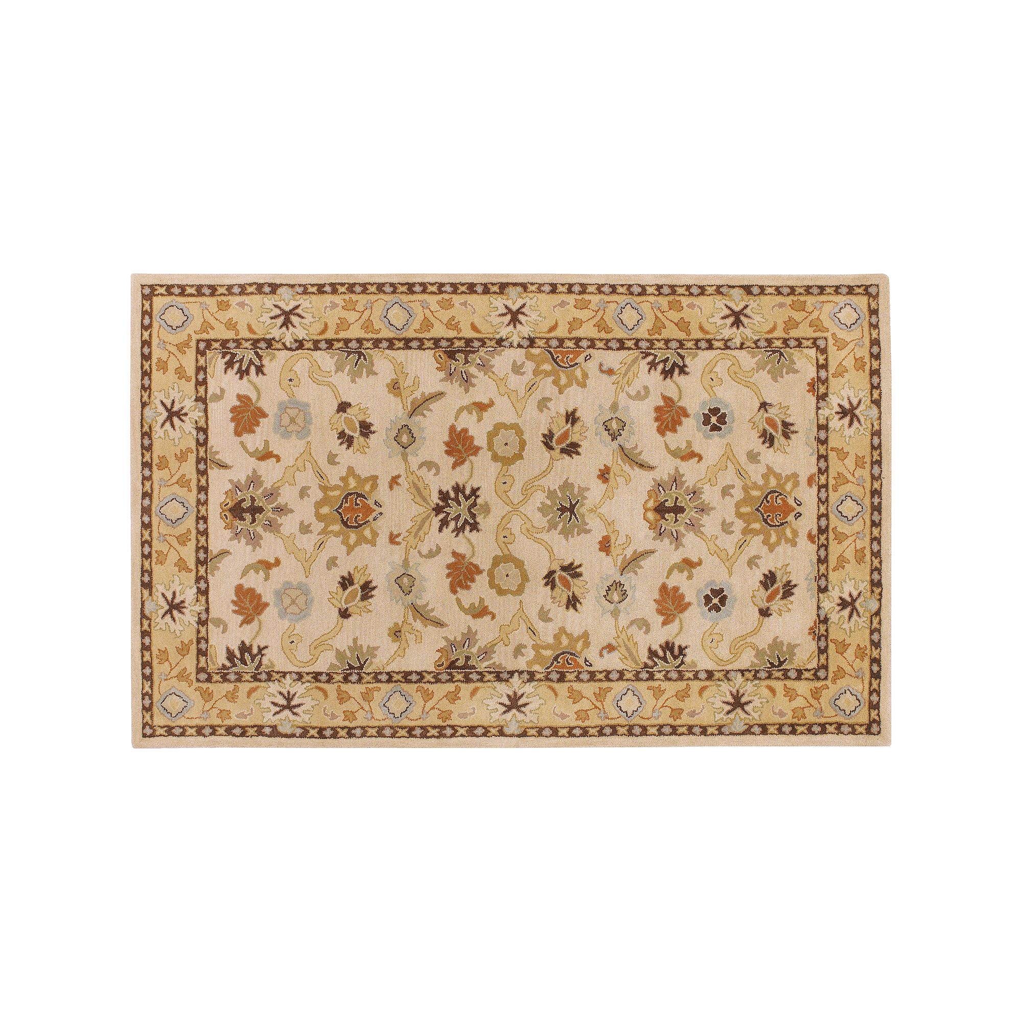 Artisan Weaver Pecos Floral Wool Rug, Beige