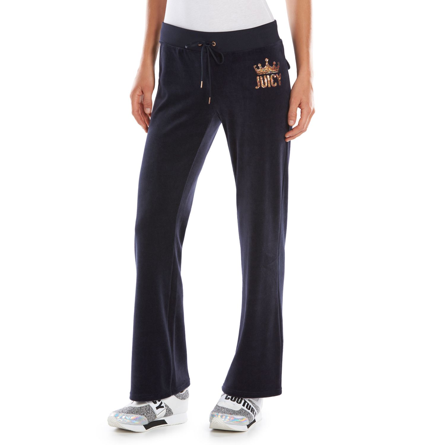 women's juicy couture velour midrise bootcut pants