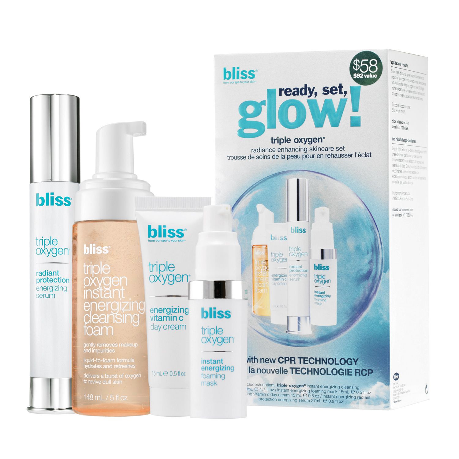 bliss skincare set