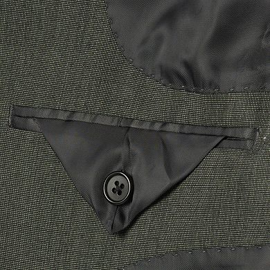 Men's Apt. 9® Modern-Fit Black Pindot Unhemmed Suit