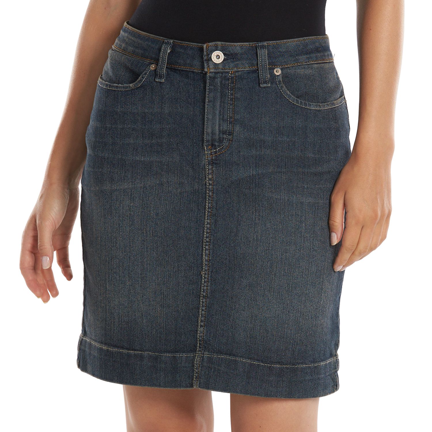 kohls womens denim skirts