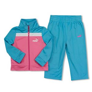 Toddler Girl PUMA Colorblock Tricot Jacket & Pants Set