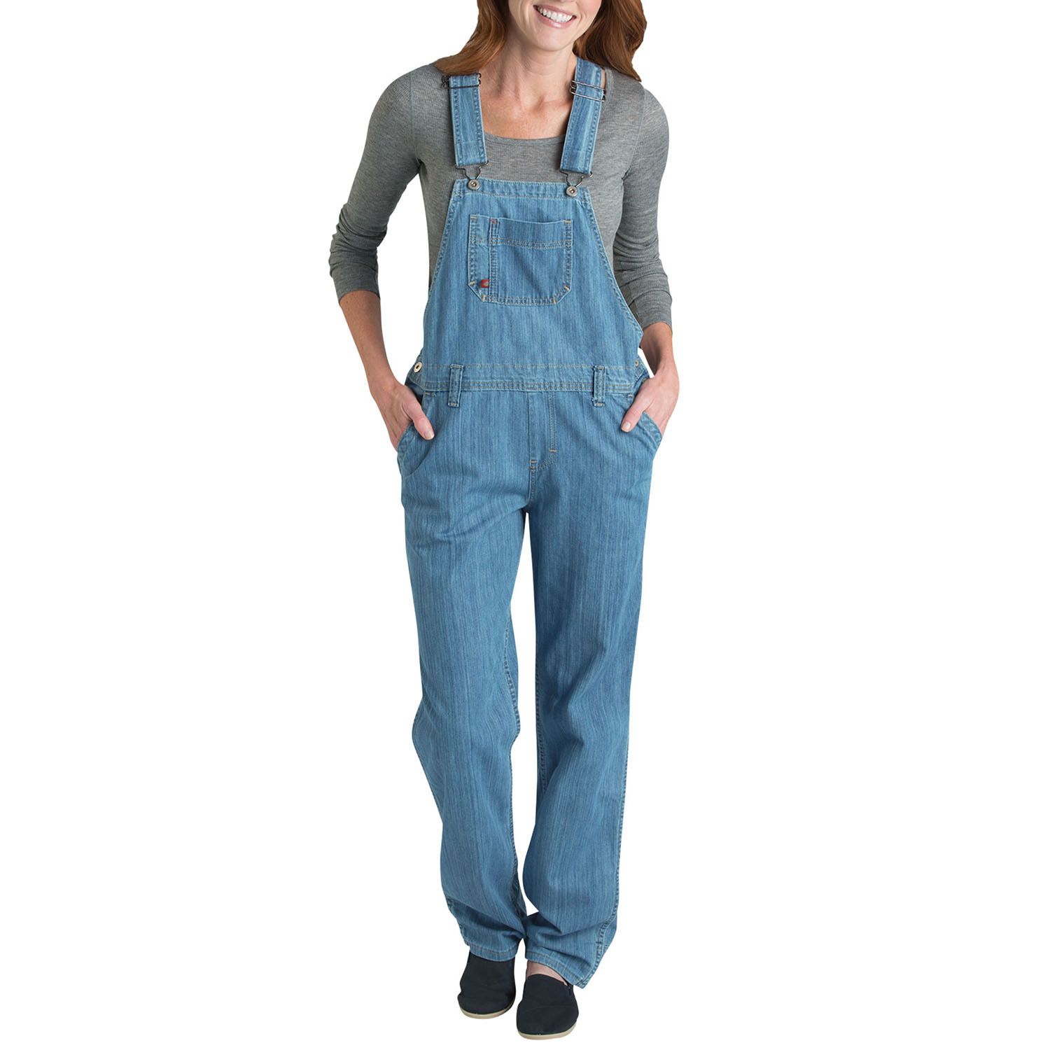 dickies women's denim bib overall