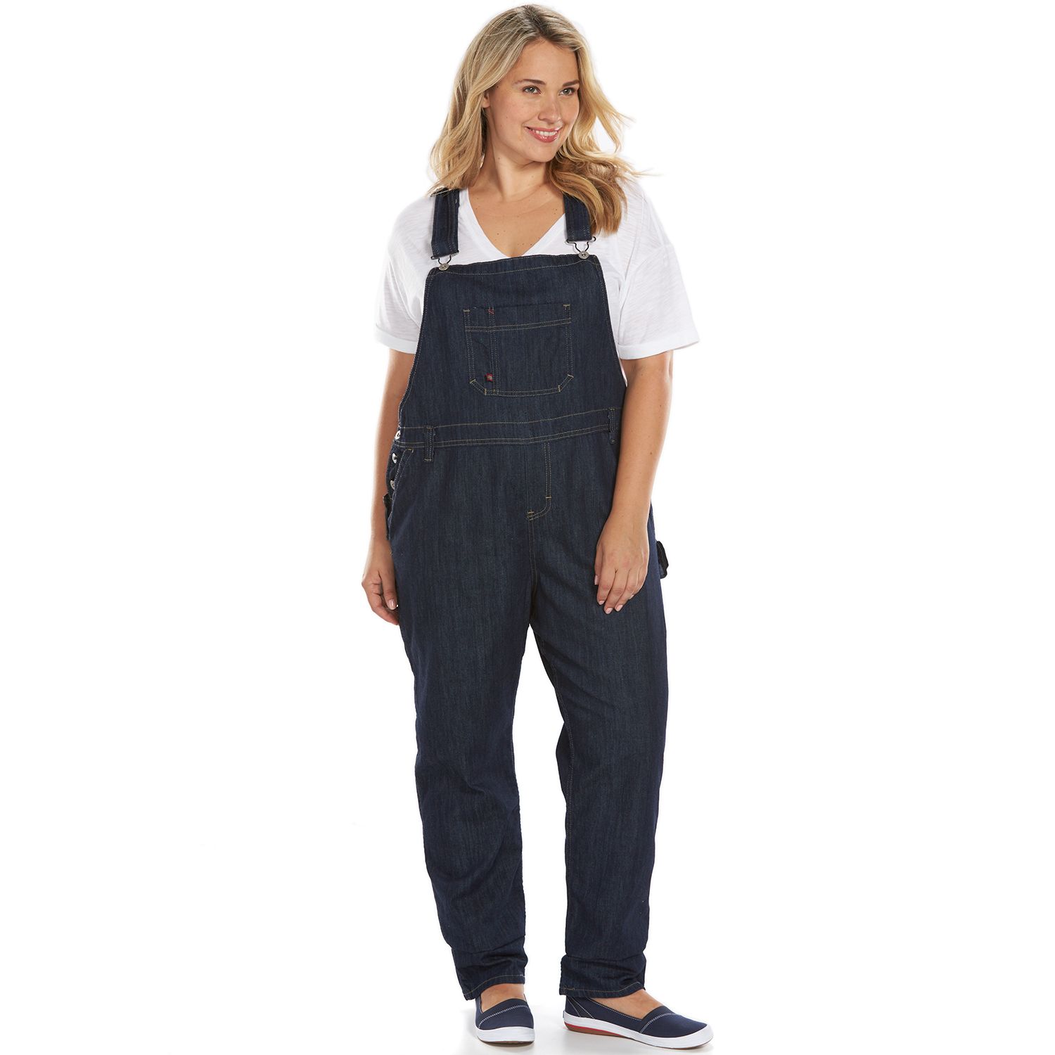 plus size black denim overalls