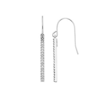 1/4 Carat T.W. Diamond 10k Gold Stick Drop Earrings