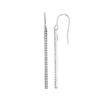 1/2 Carat T.W. Diamond 10k Gold Stick Drop Earrings