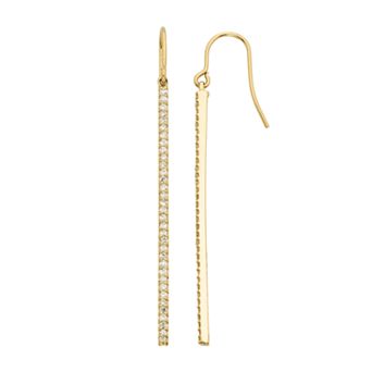 1 Carat T.W. Diamond 14k Gold Stick Drop Earrings