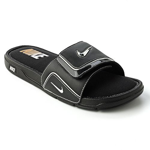 men nike slides with strap