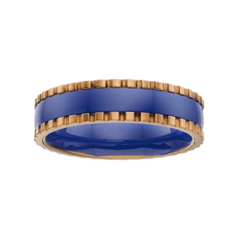Gold LLC Yellow Ion-Plated Stainless Steel & Blue Ceramic Band - Men