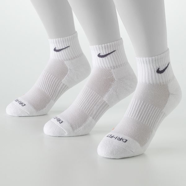 quarter nike socks white