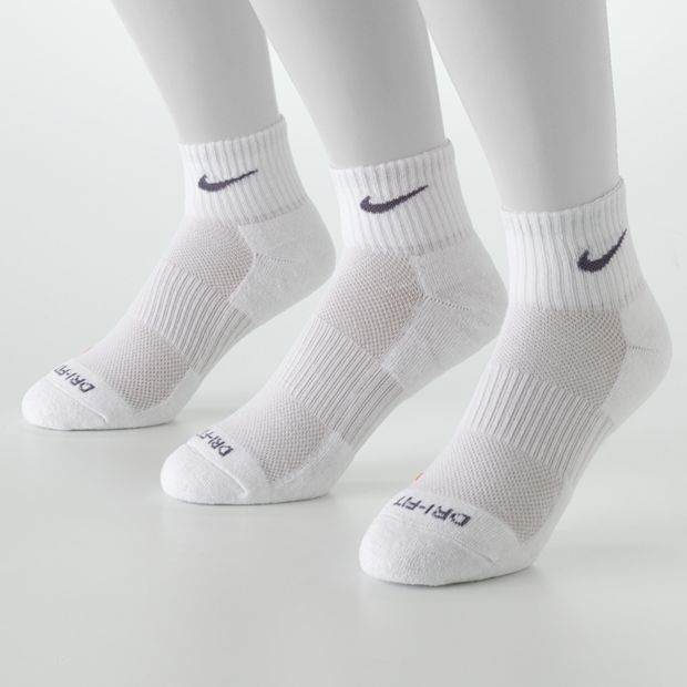 Nike three cheap quarter socks