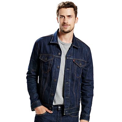 Mens jean jacket levi hotsell