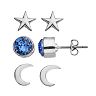 Charming Inspirations Moon & Star Stud Earring Set