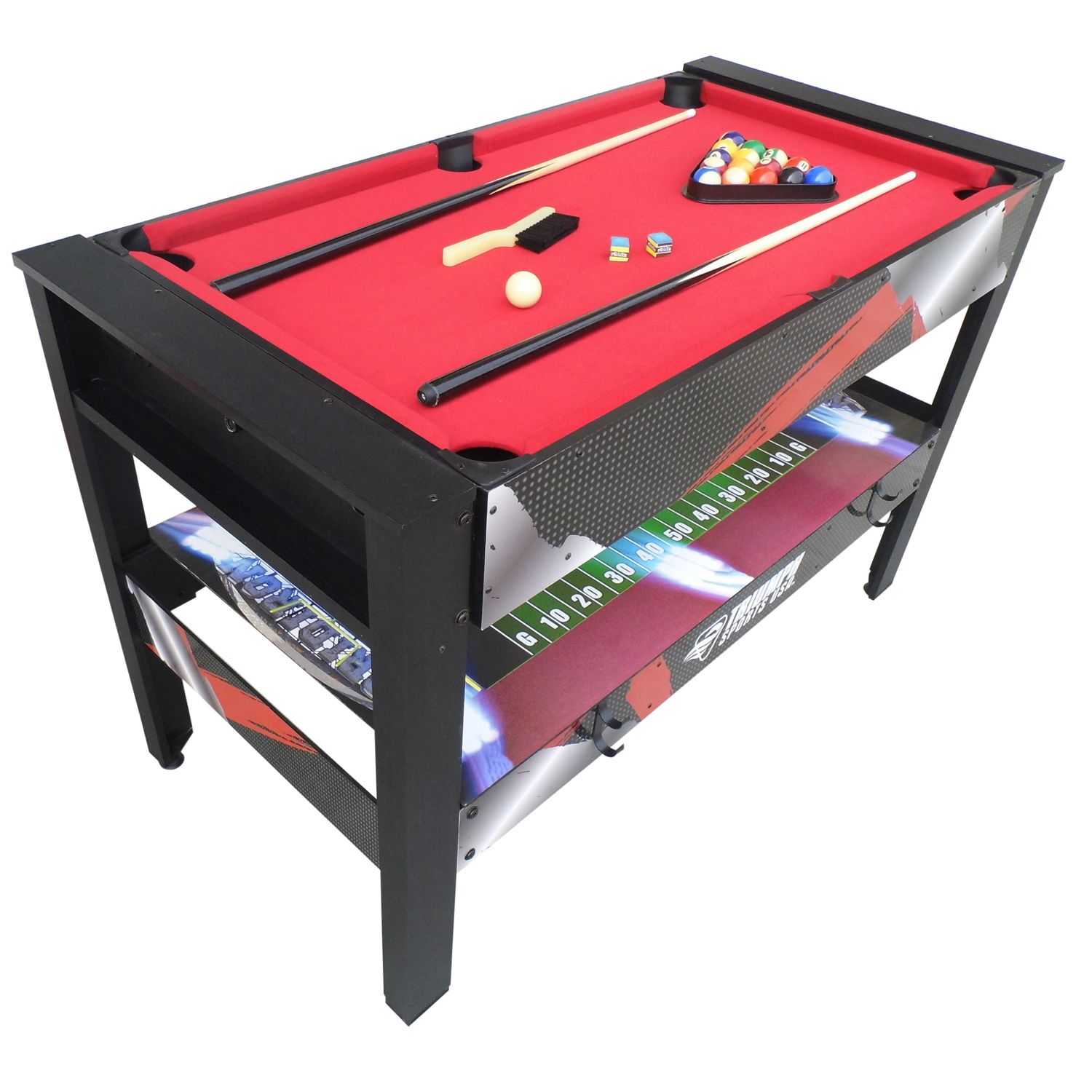 Soozier 55'' Portable Folding Billiards Table Game Pool Table For Kids  Adults With Cues, Ball, Rack, Brush, Chalk : Target