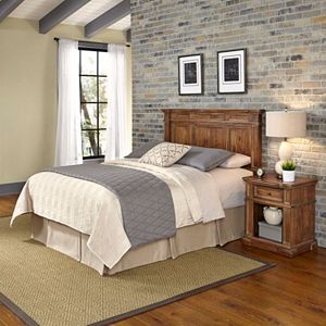 Home Styles Americana Vintage 2-piece Headboard & Night Stand Set