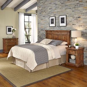 Home Styles Americana Vintage 3-piece Headboard, Night Stand, & Chest Set