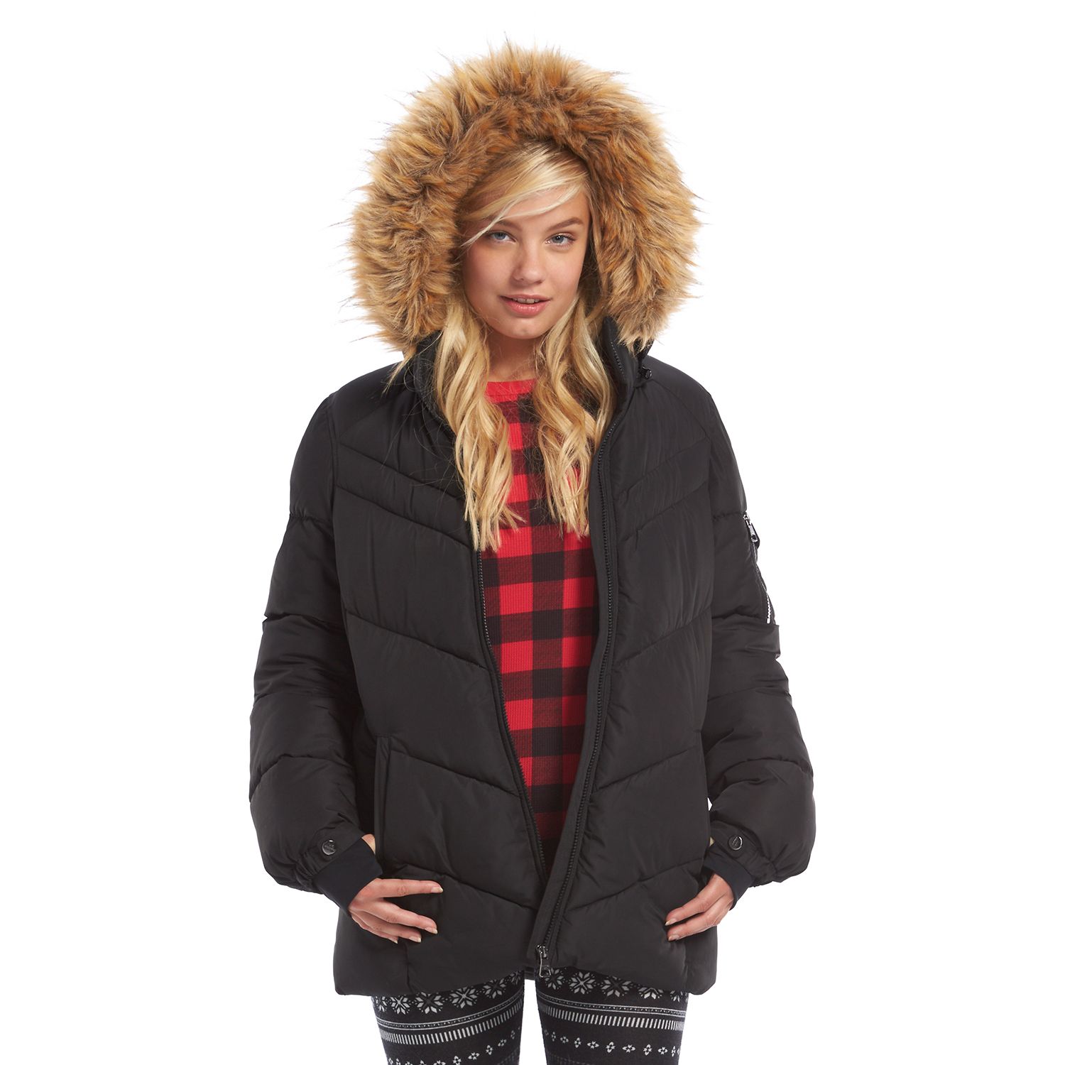 juniors madden girl puffer jacket