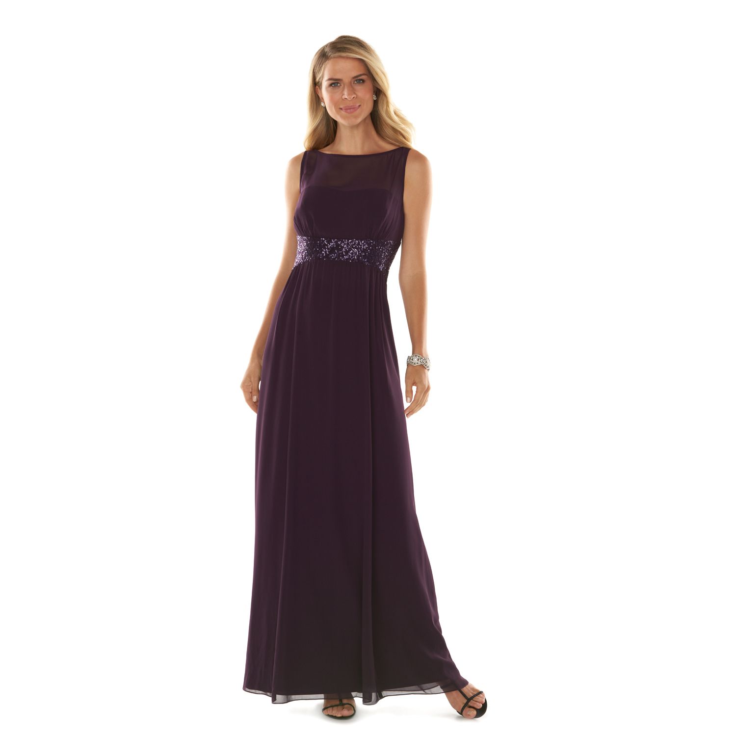 chaps surplice empire evening dress