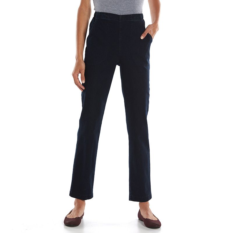 Croft & Barrow® Straight-Leg Pull-On Stretch Jeans - Women's