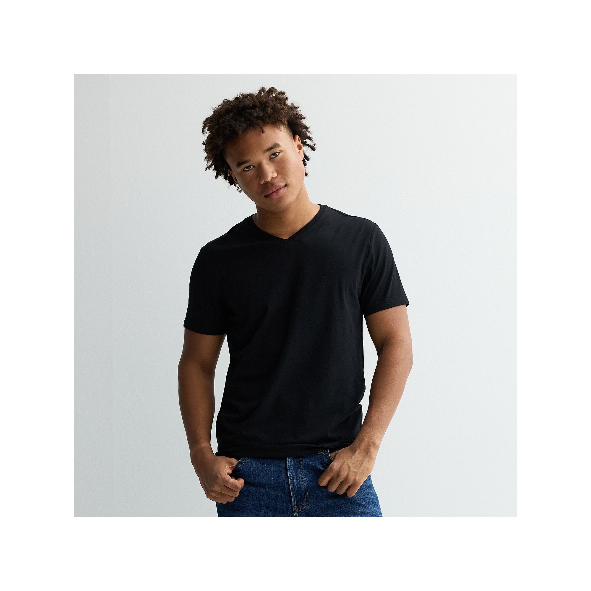 Mens Apt. 9® Premier Flex Short Sleeve V-Neck Tee, Size: XS, Black