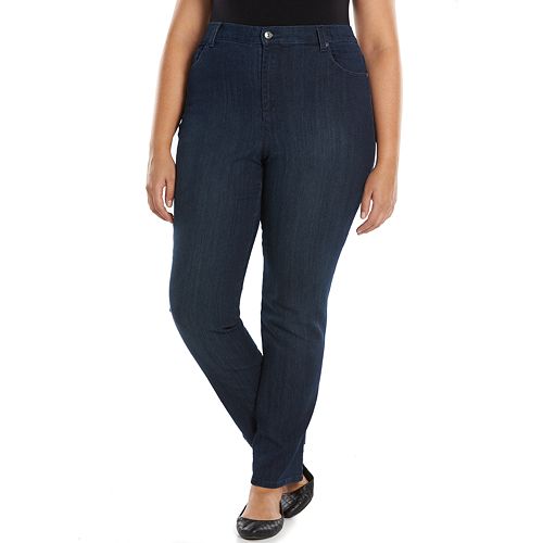 Plus Size Gloria Vanderbilt Amanda Embroidered Tapered Jeans