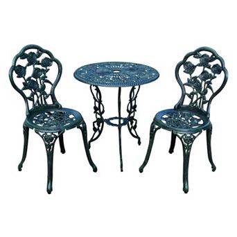 Rose Outdoor Bistro Table 3 pc Set