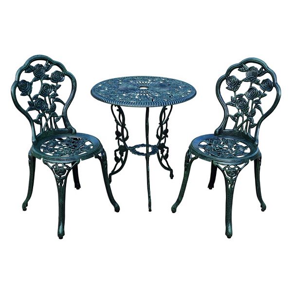 Rose Outdoor Bistro Table 3 piece Set