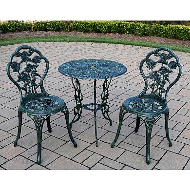 Rose Outdoor Bistro Table 3-piece Set