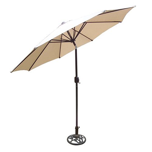 9Foot Outdoor Tilting Crank Umbrella & Stand