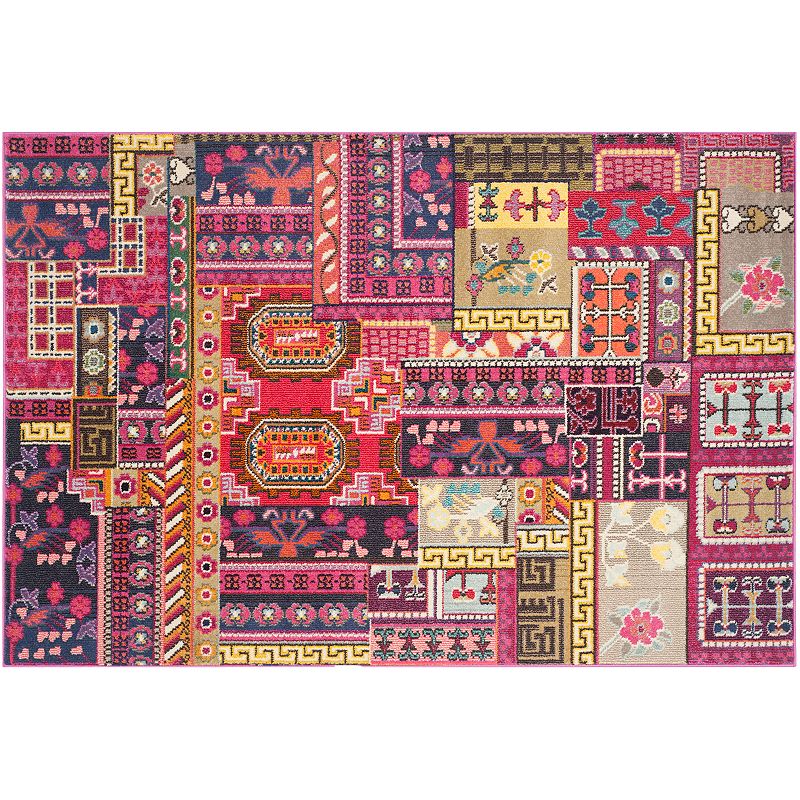 Safavieh Monaco Patchwork Rug, Pink, 8X11 Ft