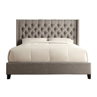 HomeVance Stanford Heights Tufted Wingback Upholstered Bed