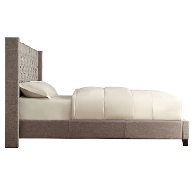 HomeVance Stanford Heights Tufted Wingback Upholstered Bed