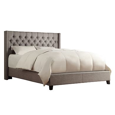 HomeVance Stanford Heights Tufted Wingback Upholstered Bed