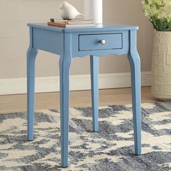 HomeVance Isabella 1-Drawer Scalloped End Table