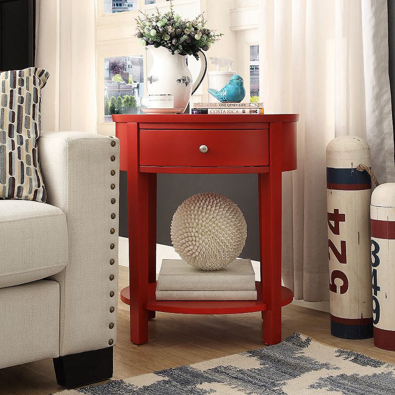HomeVance Ellen End Table, Red