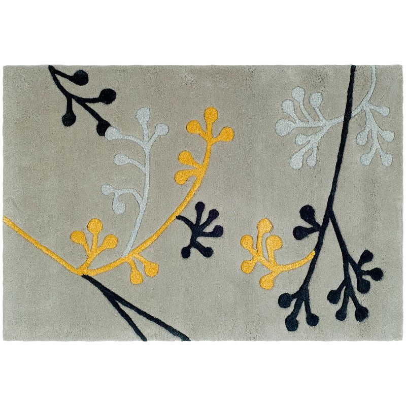 Safavieh Soho Branch Wool Rug, Grey, 5X8 Ft