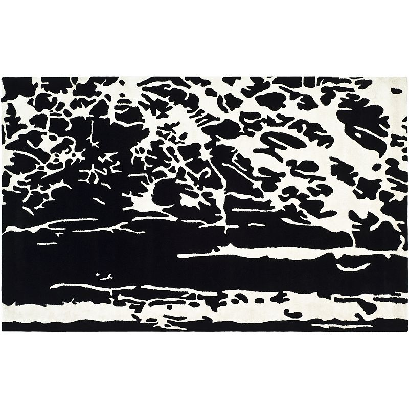 Safavieh Soho Black & White Wool Rug, 7.5X9.5 Ft