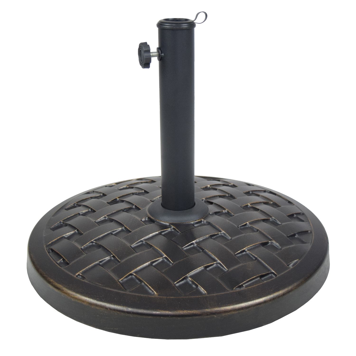 52lbs Patio Umbrella Base with Wheels, Resin Heavy-Duty Umbrella Stand