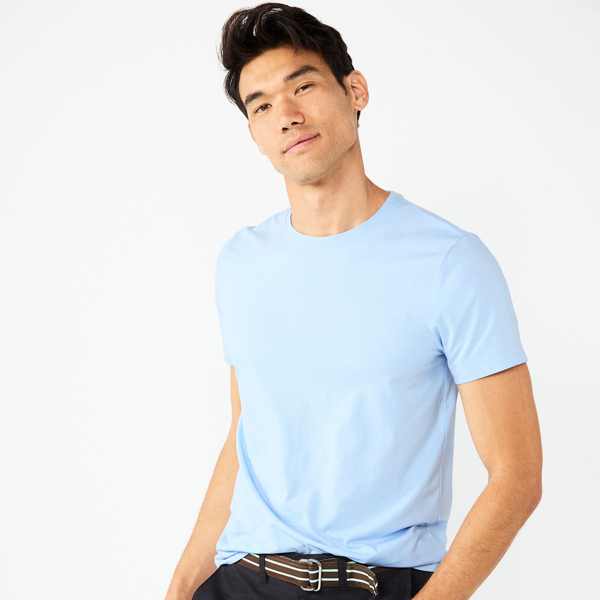 Mens Apt. 9® Premier Flex Short Sleeve Crewneck Tee, Size: XS, Frost Wind