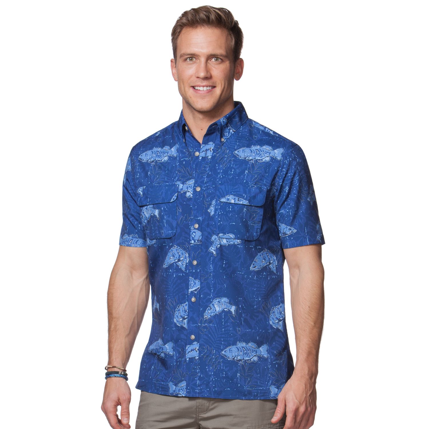 mens shirt with fish