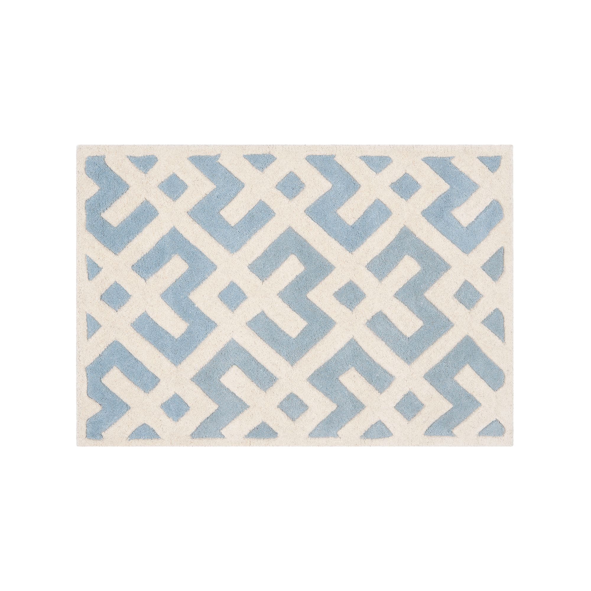 Safavieh Chatham Lines Wool Rug, Blue Ivory